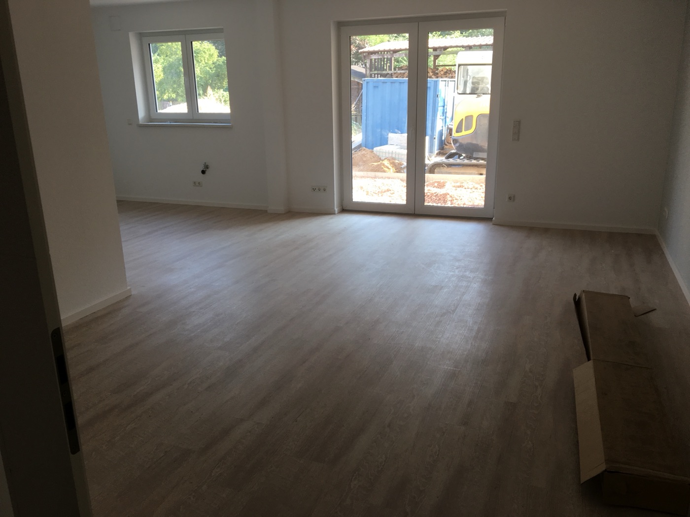 Zweischicht-Parkett in moderner grauer Holzoptik